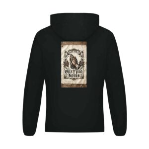 soft hooded sports jacket dark prayers la by toxic n disorderly