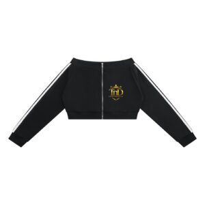 off shoulder full zip hoodie canvas to skin by toxic n disorderly