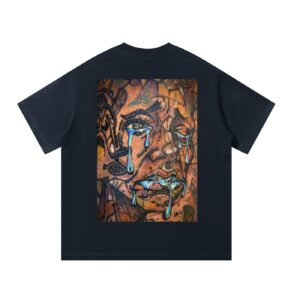 oversized t shirt liquid tears heavyweight streetwear tee | streetwear lux by tnd