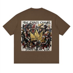 streetwear loose drop shoulder t shirt chaos brawl by toxic n disorderly