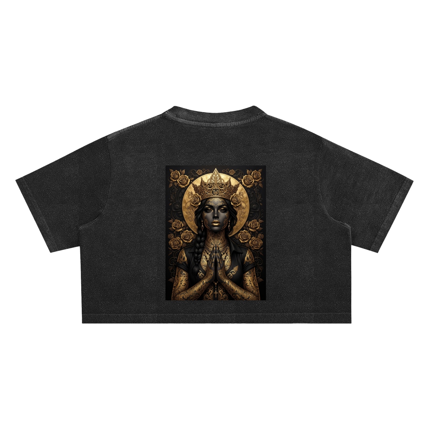 snow washed crop top dark prayers la gold edition by tnd