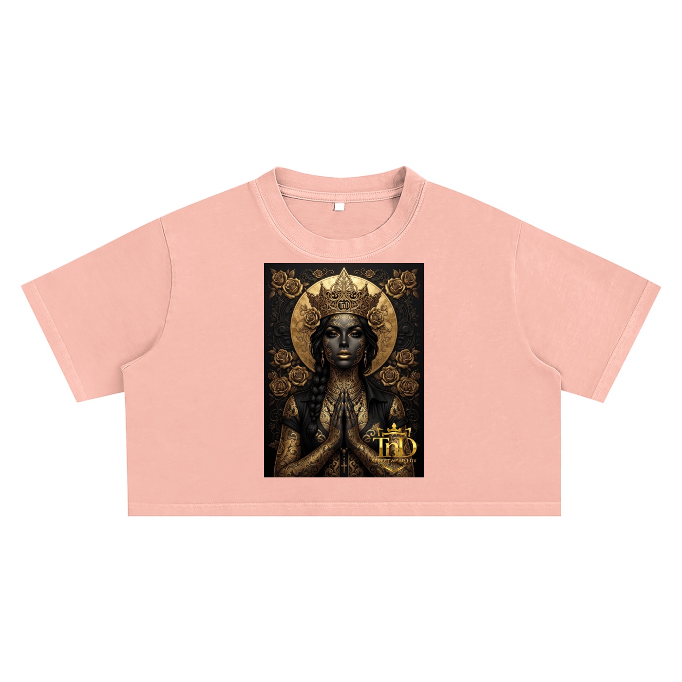 snow washed crop top dark prayers la gold edition by tnd