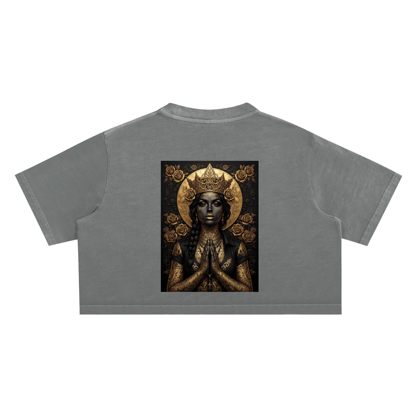 snow washed crop top dark prayers la gold edition by tnd