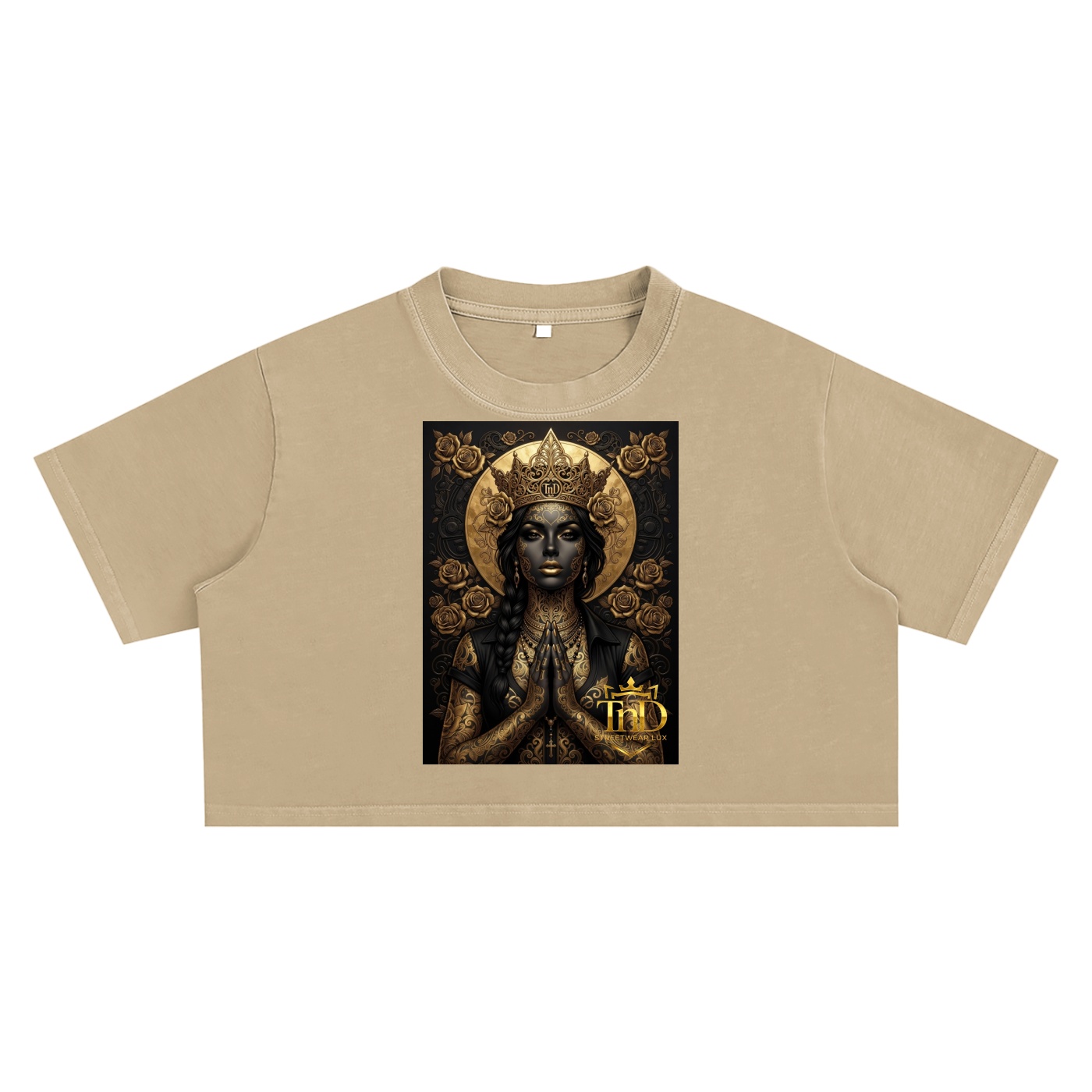 snow washed crop top dark prayers la gold edition by tnd