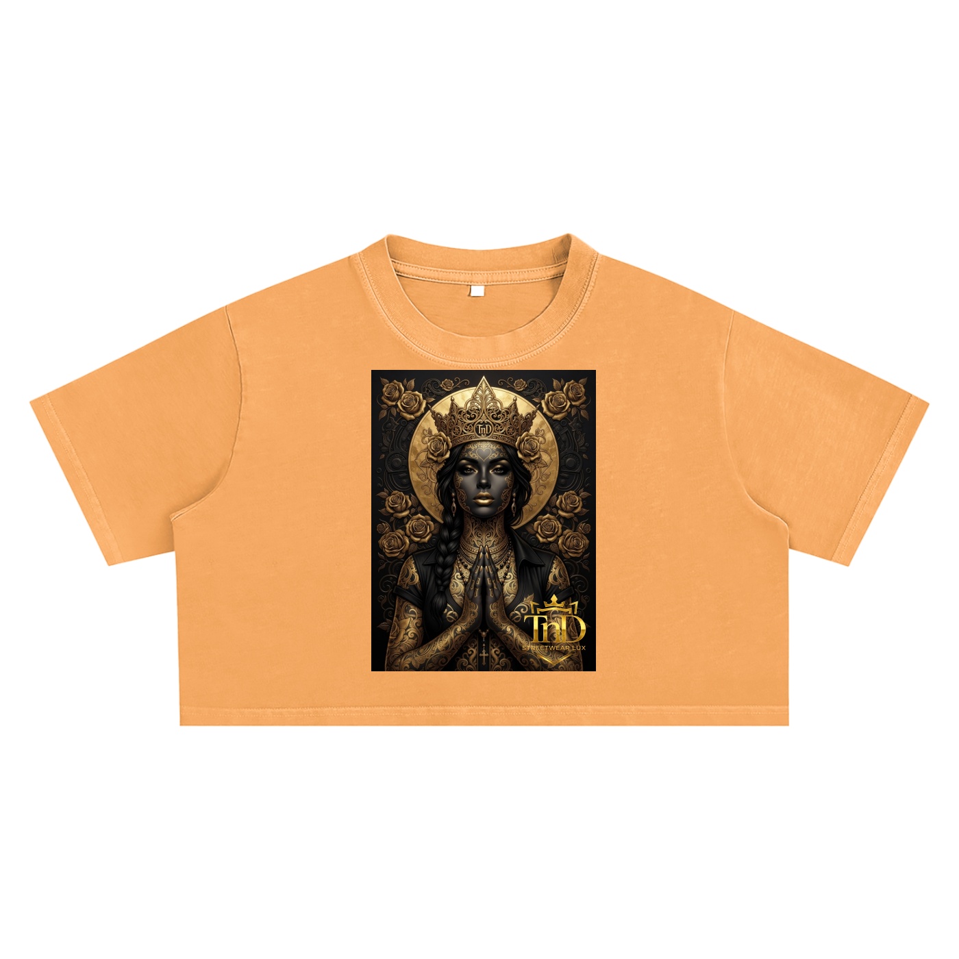 snow washed crop top dark prayers la gold edition by tnd