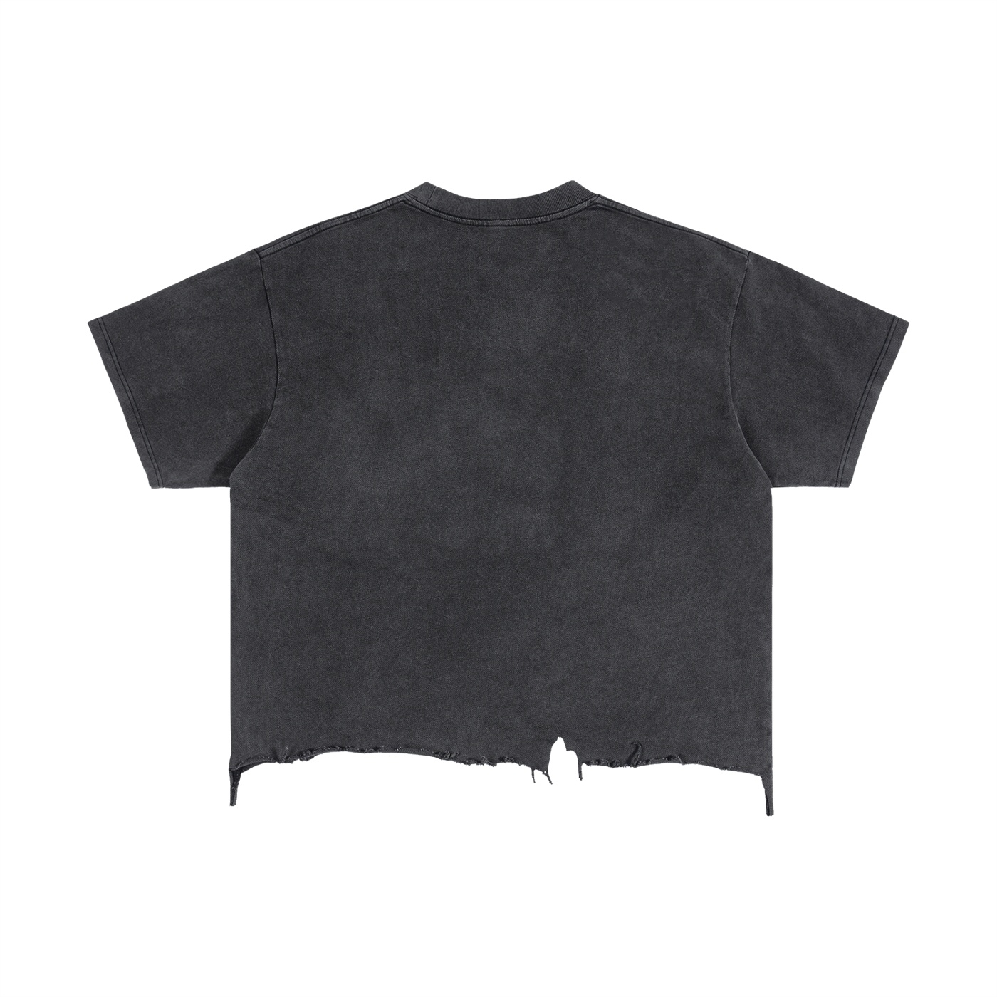 vintage wash boxy distressed hem t shirt dark prayers la by tnd